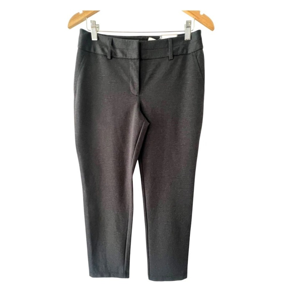 Chico's Ultimate Fit Slim Leg Trouser Pants Women 0.5 Short NWT Heather Grey